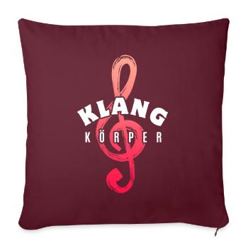 Klangkörper - Musik - Chor - Orchester - Dirigent - Sofakissenbezug 45 x 45 cm - Burgunderrot - Vorne