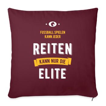 La circonscription ne peut être que l'élite Funny Horse énonciations - Housse de coussin décorative 45 x 45 cm - bordeaux - Devant