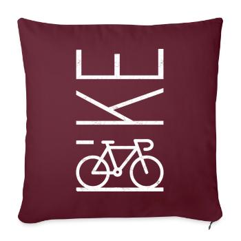 Fanatique de vélo - Housse de coussin décorative 45 x 45 cm - bordeaux - Devant