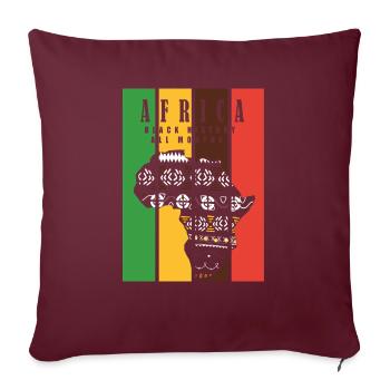 African Black History Month - Housse de coussin décorative 45 x 45 cm - bordeaux - Devant
