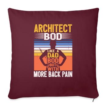 Architecte Bod Like A Dad Bod Dessinateur Drôle - Housse de coussin décorative 45 x 45 cm - bordeaux - Devant