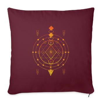 Symboles Mythologie Formes Spirituelles - Housse de coussin décorative 45 x 45 cm - bordeaux - Devant
