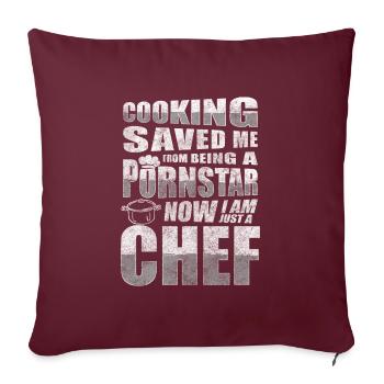 Cuisine Chef Restaurant Goût - Housse de coussin décorative 45 x 45 cm - bordeaux - Devant