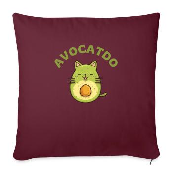 Chat d’avocat - Avocatdo - Housse de coussin décorative 45 x 45 cm - bordeaux - Devant