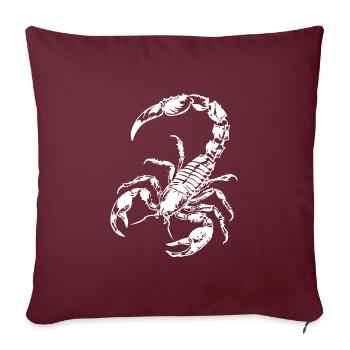 Scorpion - Housse de coussin décorative 45 x 45 cm - bordeaux - Devant