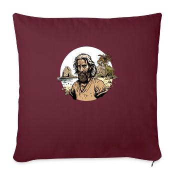 Robinson Crusoe - Sofakissenbezug 45 x 45 cm - Burgunderrot - Vorne