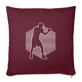 Boxe Boxe Femmes Boxer Boxe Hommes - Housse de coussin décorative 45 x 45 cm - bordeaux - Devant