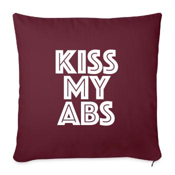 Embrasse mes abdos | Fitness, Musculation, Abdos - Housse de coussin décorative 45 x 45 cm - bordeaux - Devant