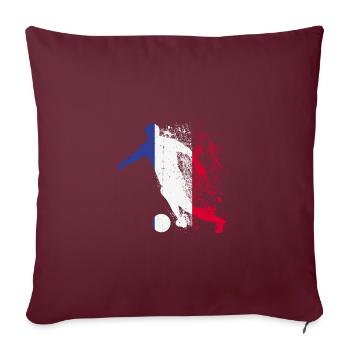 Équipe de France - Housse de coussin décorative 45 x 45 cm - bordeaux - Devant