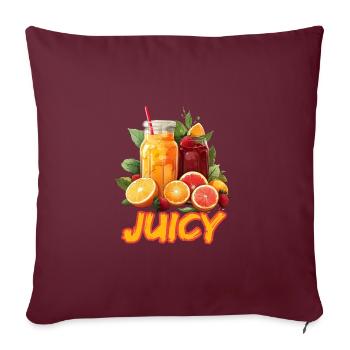 Frische Zitrusfrüchte Saftige Sommerfrüchte - Sofakissenbezug 45 x 45 cm - Burgunderrot - Vorne