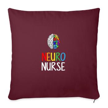 Neuro Nurse, Neurologie Gehirn Neurowissenschaften - Sofakissenbezug 45 x 45 cm - Burgunderrot - Vorne