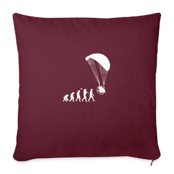 paramotorische Evolution vintage, paramotor - Sofakissenbezug 45 x 45 cm - Burgunderrot - Vorne