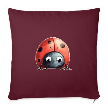Coccinelle - Housse de coussin décorative 45 x 45 cm - bordeaux - Devant