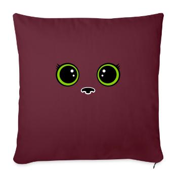 Kitten - Sofa pillowcase 17,3'' x 17,3'' (45 x 45 cm) - burgundy - Front