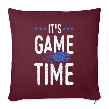 Temps de jeu Basketball - Housse de coussin décorative 45 x 45 cm - bordeaux - Devant