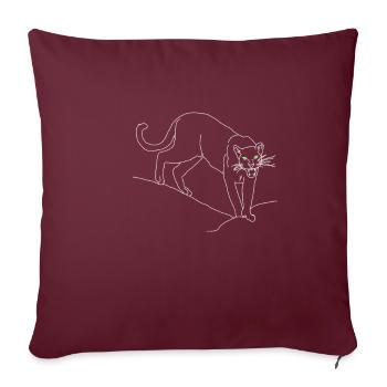 Panther - Sofakissenbezug 45 x 45 cm - Burgunderrot - Vorne