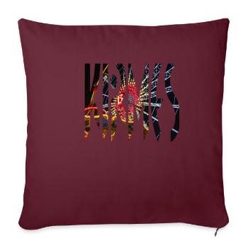 Fête foraine - Housse de coussin décorative 45 x 45 cm - bordeaux - Devant