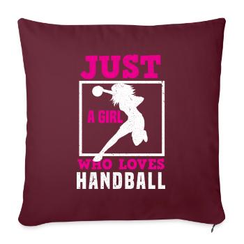 Handball HandballEur Ball Sport - Housse de coussin décorative 45 x 45 cm - bordeaux - Devant