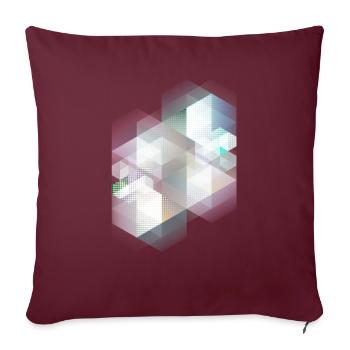 abstrakt geometrisch muster - Sofakissenbezug 45 x 45 cm - Burgunderrot - Vorne