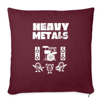 Métaux lourds, Métaux lourds Grunge - Nerd Science - Housse de coussin décorative 45 x 45 cm - bordeaux - Devant
