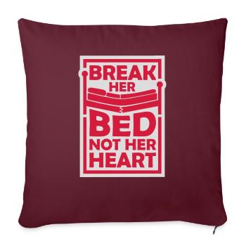 briser son lit Citation - Housse de coussin décorative 45 x 45 cm - bordeaux - Devant