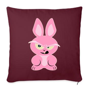 Rosa Lapin Shirt - Drôle de rongeur - Housse de coussin décorative 45 x 45 cm - bordeaux - Devant
