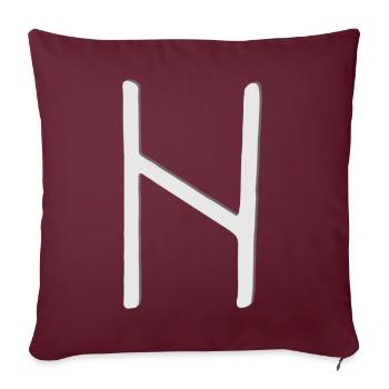 Futhark Runic Alphabet Hagalaz - Sofa pillowcase 17,3'' x 17,3'' (45 x 45 cm) - burgundy - Front