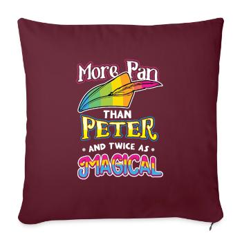 Plus que Peter et deux fois comme cadeau LGBT magique - Housse de coussin décorative 45 x 45 cm - bordeaux - Devant
