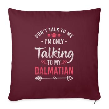 Dalmatien pattes chien sport animal amour - Housse de coussin décorative 45 x 45 cm - bordeaux - Devant