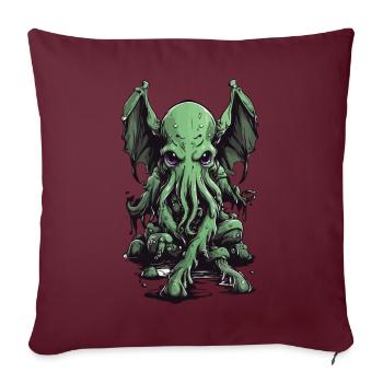 Schleimiges Halloween Cthulhu Tentakeln Monster - Sofakissenbezug 45 x 45 cm - Burgunderrot - Vorne
