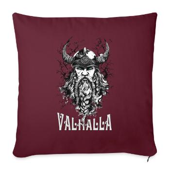 Vikings Wikinger Viking Odin Valhalla Gott - Sofakissenbezug 45 x 45 cm - Burgunderrot - Vorne