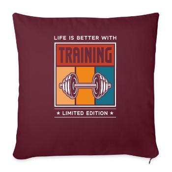 Formation - Housse de coussin décorative 45 x 45 cm - bordeaux - Devant
