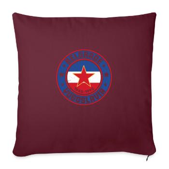 Jugoslavija Yougoslavie Jugo Tito SFRJ Jugoslawien - Housse de coussin décorative 45 x 45 cm - bordeaux - Devant