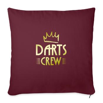 Équipe de fléchettes - Housse de coussin décorative 45 x 45 cm - bordeaux - Devant