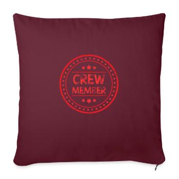 Membre d’équipage - Housse de coussin décorative 45 x 45 cm - bordeaux - Devant
