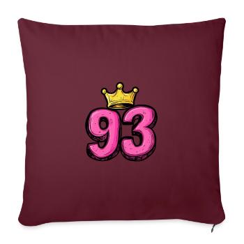 93 Number Jersey Crown - Sofa pillowcase 17,3'' x 17,3'' (45 x 45 cm) - burgundy - Front