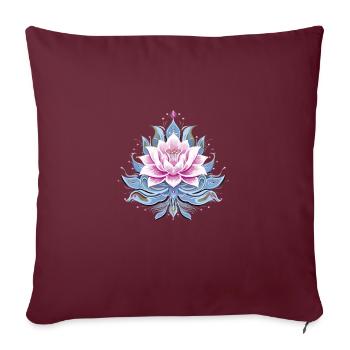 Lotus Inspiration - Sofakissenbezug 45 x 45 cm - Burgunderrot - Vorne