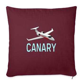 Luftfahrt Canary Jet - Sofakissenbezug 45 x 45 cm - Burgunderrot - Vorne