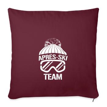 Apres ski équipe cadeau idée d’hiver neige amusant - Housse de coussin décorative 45 x 45 cm - bordeaux - Devant