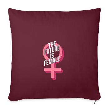 Die Zukunft wird weiblich sein Revolution Feminist - Sofakissenbezug 45 x 45 cm - Burgunderrot - Vorne