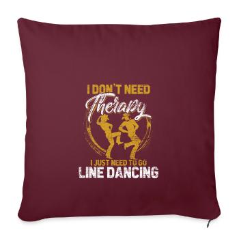 Linedance - Sofakissenbezug 45 x 45 cm - Burgunderrot - Vorne