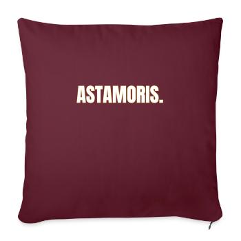 ASTAMORIS. Chemise dialecte anversois - Housse de coussin décorative 45 x 45 cm - bordeaux - Devant