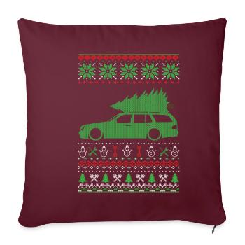 Christmas Ugly Sweater - Sofakissenbezug 45 x 45 cm - Burgunderrot - Vorne