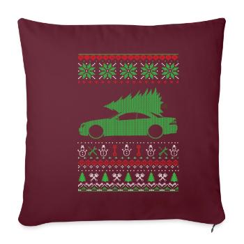 Christmas Ugly Sweater - Sofakissenbezug 45 x 45 cm - Burgunderrot - Vorne