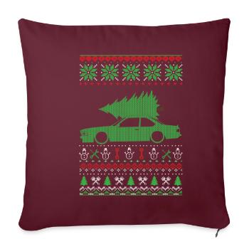 Christmas Ugly Sweater - Sofakissenbezug 45 x 45 cm - Burgunderrot - Vorne