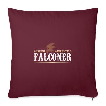 fauconnerie citation pub chasse - Housse de coussin décorative 45 x 45 cm - bordeaux - Devant