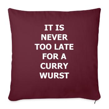 currywurst - Housse de coussin décorative 45 x 45 cm - bordeaux - Devant