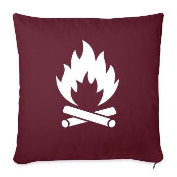 Aventure de voyage en plein air - Housse de coussin décorative 45 x 45 cm - bordeaux - Devant