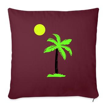 palme - Sofakissenbezug 45 x 45 cm - Burgunderrot - Vorne