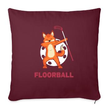 floorball floorball floorball tactiques bandy - Housse de coussin décorative 45 x 45 cm - bordeaux - Devant